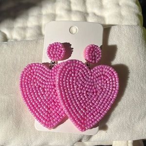 earrings (heart dangle)